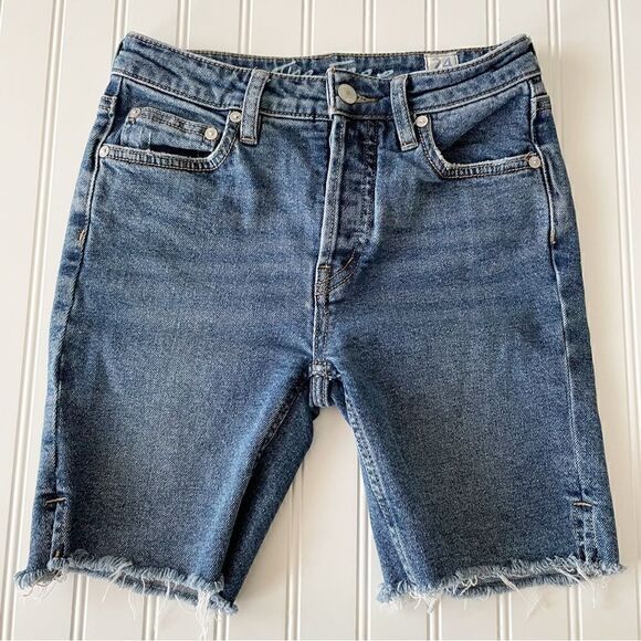 We The Free Button Fly Cut Off Jean Shorts - Size 24 - Picture 1 of 6